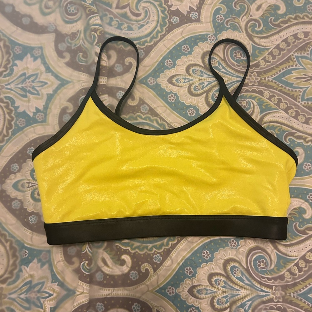 ZYIA Yellow and Black Sports Bra